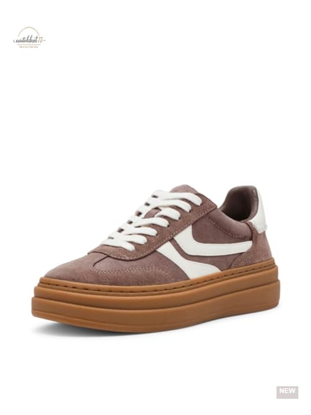 Suede Nylon Platform Lace-Up Sneakers Cushioned True to Size